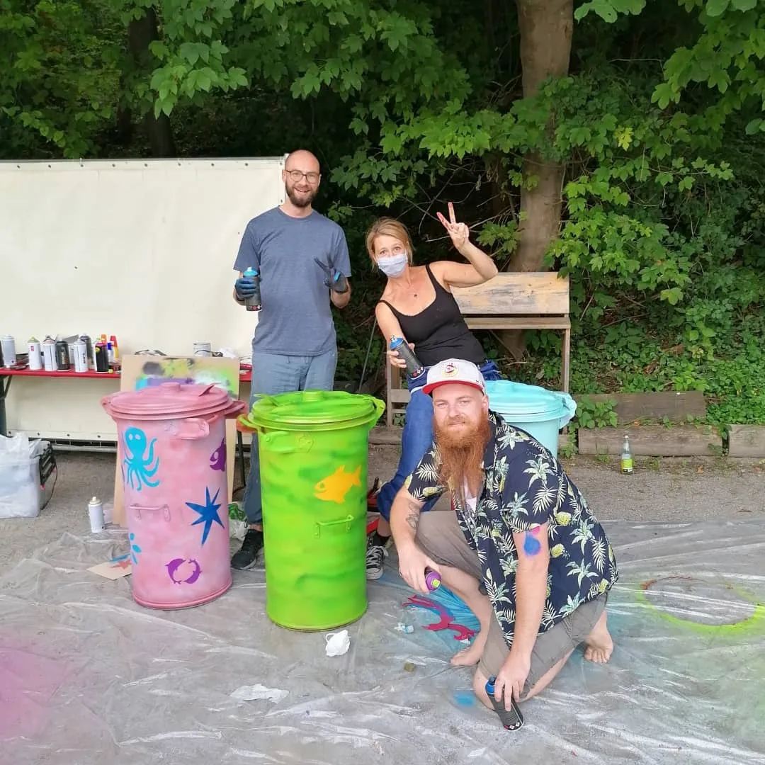 Graffitiworkshop am Bootshaus Schongau mit anschließendem Wettbewerb.